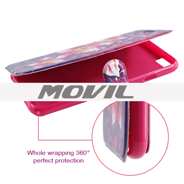 NP-2566 3D Funda de cuero PU para Apple iPhone 6-7